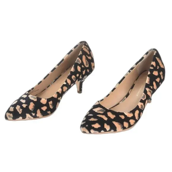 Anthropologie Leopard Print Velvet Heel w/ Cushion Insole Size 6 - Picture 4 of 5